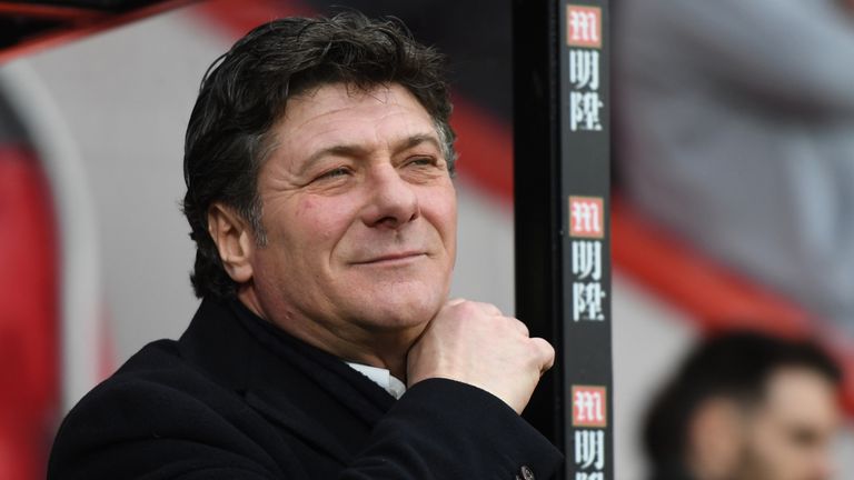 BOURNEMOUTH, ENGLAND - JANUARY 21: Walter Mazzarri, Manager of Watford looks on during the Premier League match between AFC Bournemouth and Watford at Vita