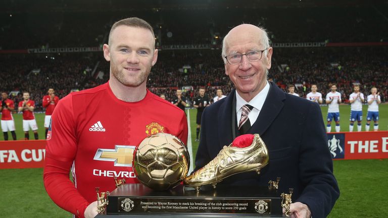 Wayne Rooney and Sir Bobby Charlton