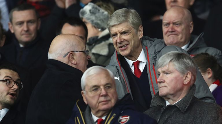 Arsene Wenge looks on from the stands at St Mary's