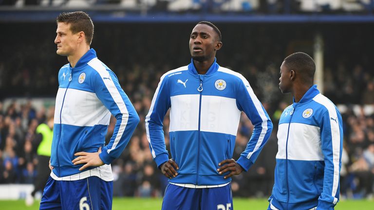 LIVERPOOL, ENGLAND - JANUARY 07: Leicester City's new signing, Wilfried Ndidi looks on  during the Emirates FA Cup third round match between Everton and Le