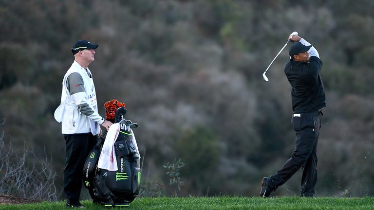 Tiger Woods during the pro-am on Wednesday