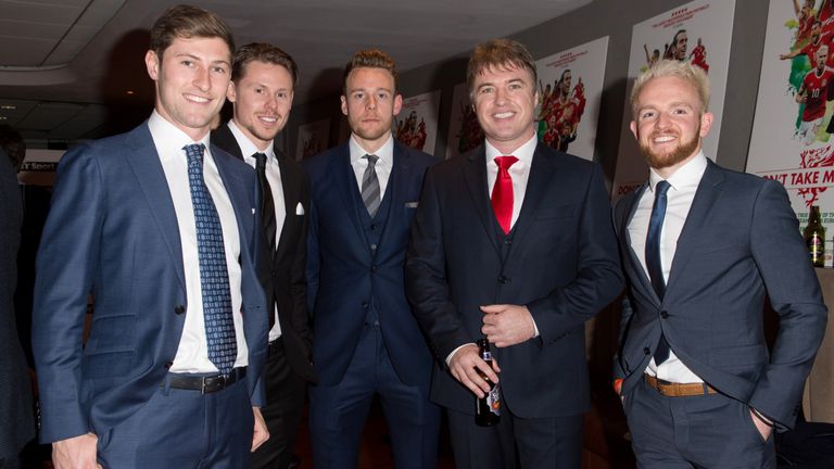 Ben Davies, Chris Gunter and Jonny Williams among those at Don't Take me Home UK Premiere at The Vue, Leicester Square London on the 27th February 2017 