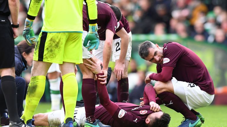 John Souttar's season is over after he was hurt at Celtic on Sunday