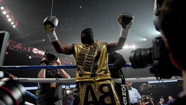 CINCINNATI, OH - FEBRUARY 18: Adrien Broner poses before entering the ring to fight Adrian Granados on February 18, 2017 in Cincinnati, Ohio.  (Photo by Bo