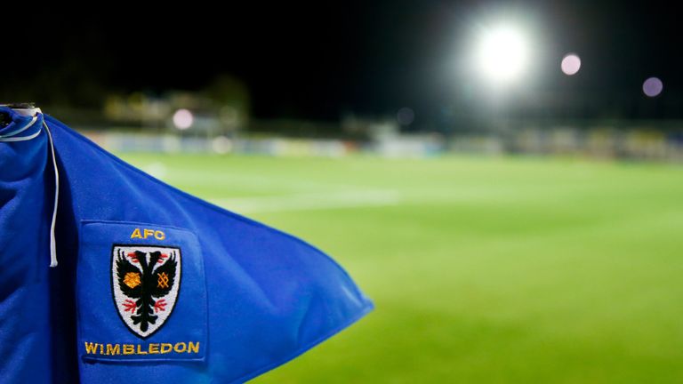 KINGSTON UPON THAMES, ENGLAND - JANUARY 05:  A general view of the stadium prior to kickoff during the FA Cup Third Round match between AFC Wimbledon and L
