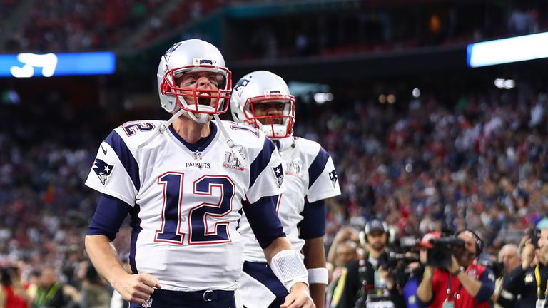 Tom Brady #12 of the New England Patriots warms up prior to Super Bowl 51 against the Atlanta Falcons at NRG Stadium