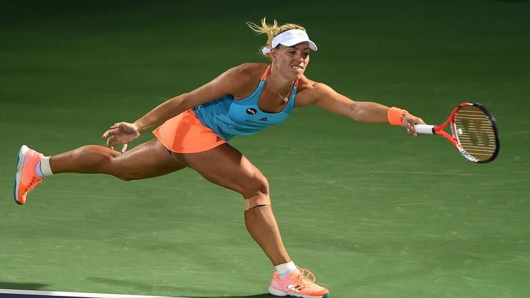 Angelique Kerber remains on course for the tournament victory that will see her reclaim the No1 ranking from Serena Williams