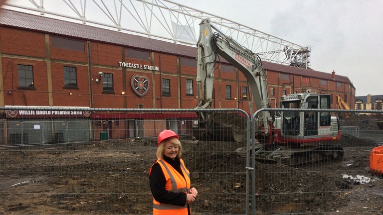 Budge is thrilled with the new stadium developments at Hearts
