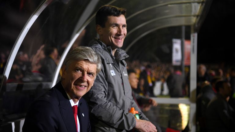 Arsene Wenger enjoyed his night at Gander Green Lane