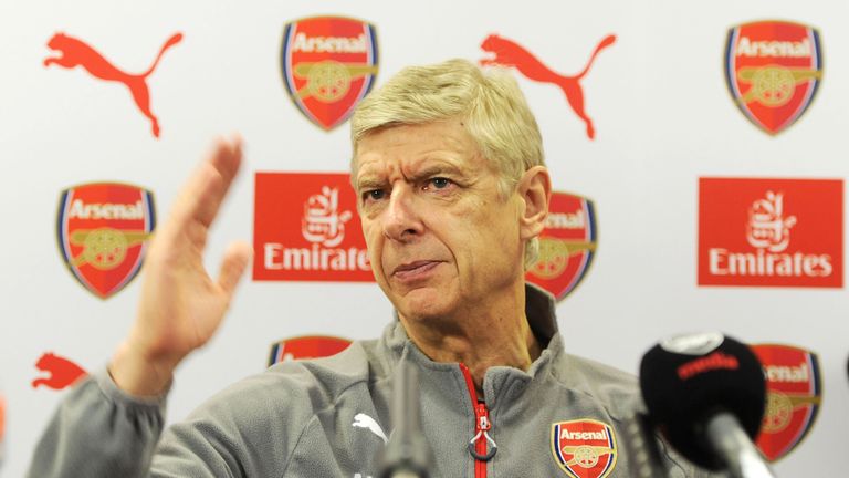 Arsenal manager Arsene Wenger attends a press conference at London Colney on December 2, 2016 in St Albans, England