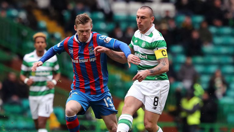 Billy McKay and Scott Brown tangle