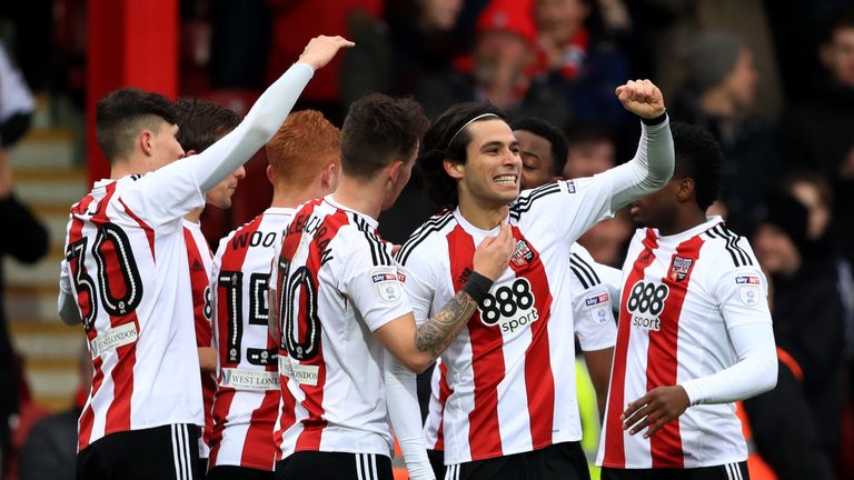 Brentford's Jota celebrates 