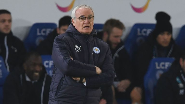 Leicester City's Italian manager Claudio Ranieri gestures on the touchline during the English FA Cup fourth round replay football match between Leicester C