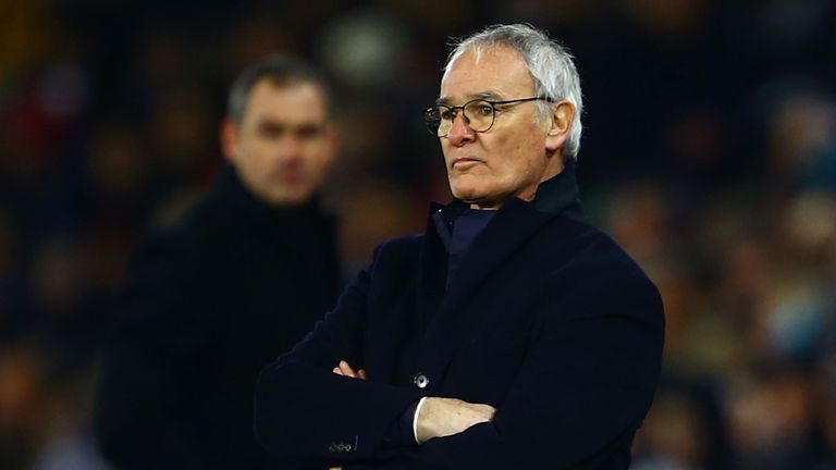 Claudio Ranieri, Leicester manager, v Swansea