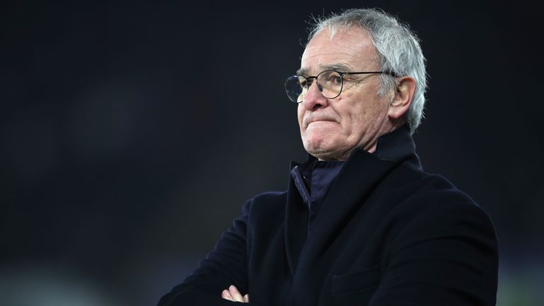 Leicester City manager Claudio Ranieri during the Premier League match at the Liberty Stadium, Swansea.