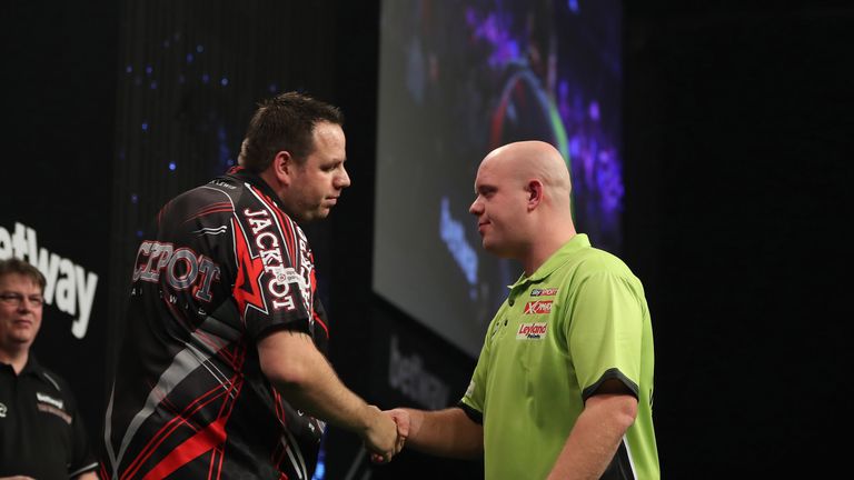 Michael van Gerwen v Gary Anderson in the Premier League, Brighton