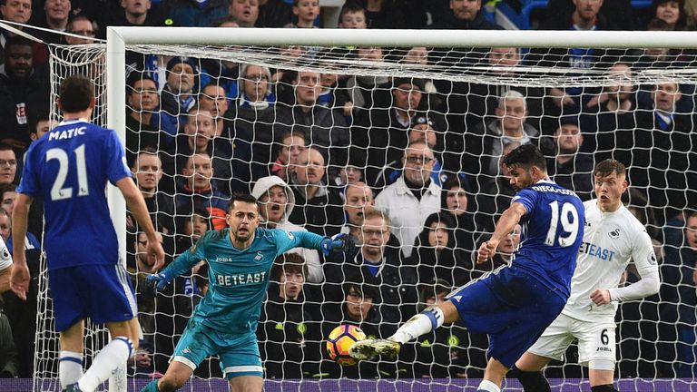 Diego Costa scores Chelsea's third