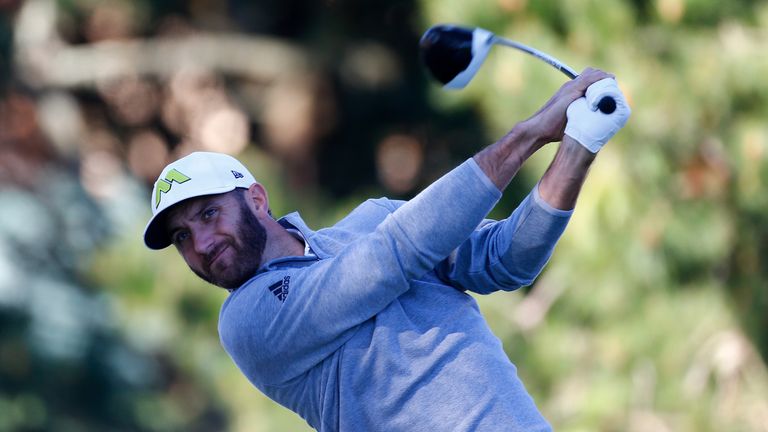 Dustin Johnson during the Final Round of the AT&T Pebble Beach Pro-Am at Pebble Beach