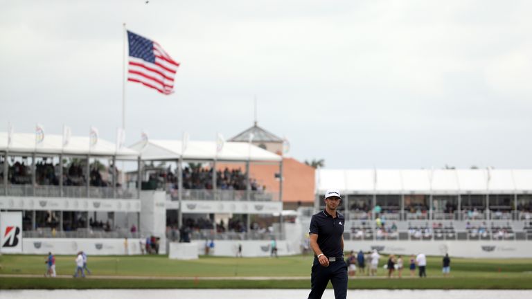 DORAL, FL - MARCH 08:  Dustin Johnson of the United States walks on the tenth hole fairway during the final round of the World Golf Championships-Cadillac 