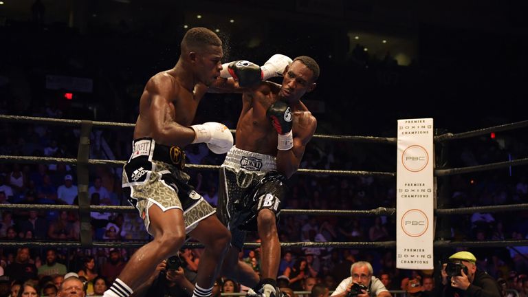 Robert Easter Jr (right) previously won the IBF title against Richard Commey