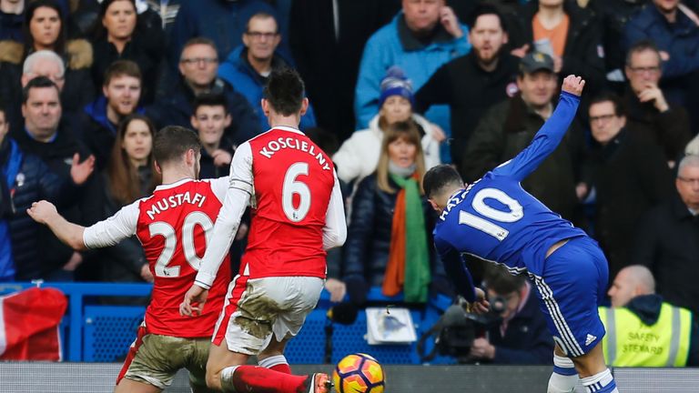 Eden Hazard scores Chelsea's second goal