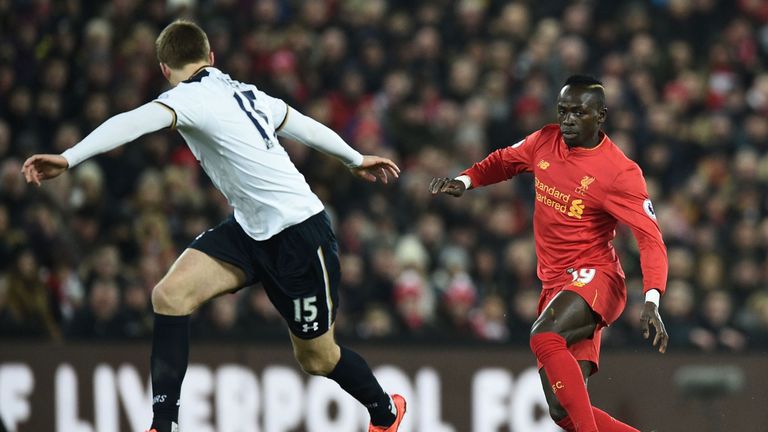 Dier (left) admitted he was to blame for Sadio Mane's second goal in Liverpool's 2-0 win over Spurs