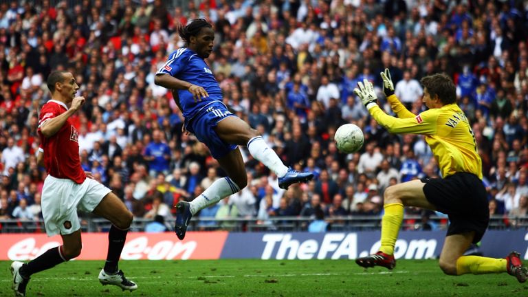 Didier Drogba scored the winner in the 2007 FA Cup final to help Chelsea edge past Manchester United 1-0
