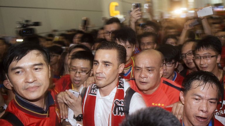 Fabio Cannavaro is in charge of newly-promoted side Tianjin Quanjin