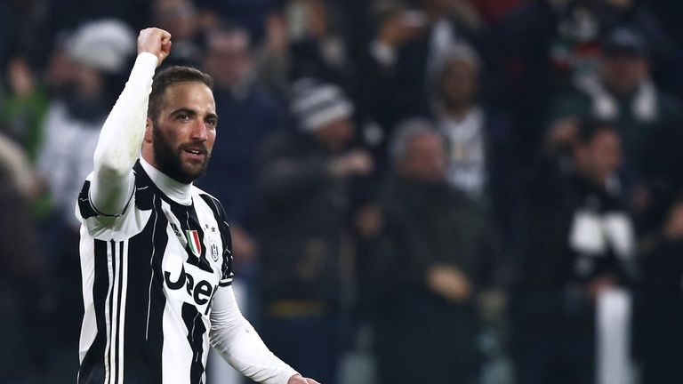 Gonzalo Higuain scored against former club Napoli in Juventus' 3-1 Coppa Italia win