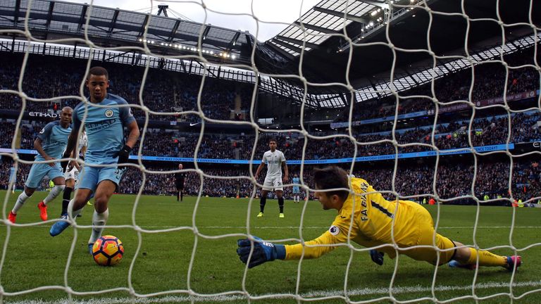 Manchester City's Gabriel Jesus scores the winner