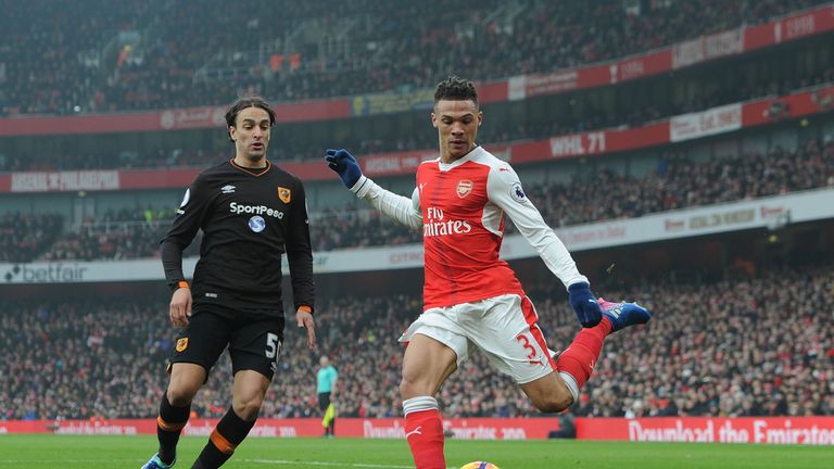 during the Premier League match between Arsenal and Hull City at Emirates Stadium on February 11, 2017 in London, England.