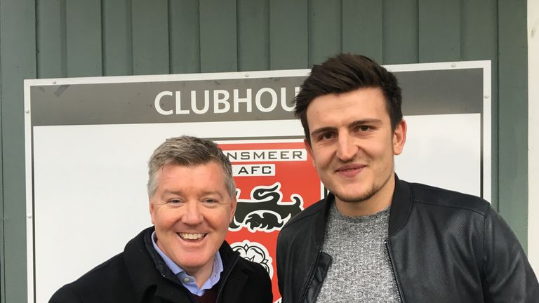 Geoff Shreeves with Hull City defender Harry Maguire