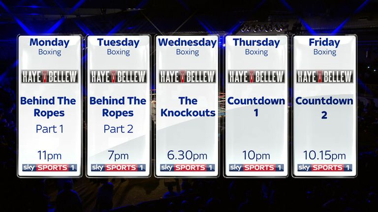 Sky Sports Shows ahead of Haye v Bellew