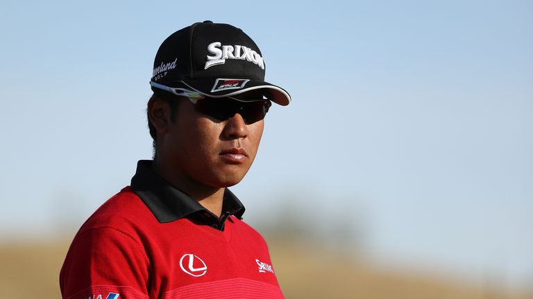Hideki Matsuyama during the first round of the Waste Management Phoenix Open at TPC Scottsdale