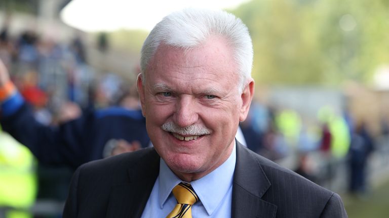 OXFORD, ENGLAND - OCTOBER 12: Oxford United chairman Ian Lenagan looks on prior to the Sky Bet League Two match between Oxford United and Northampton Town 