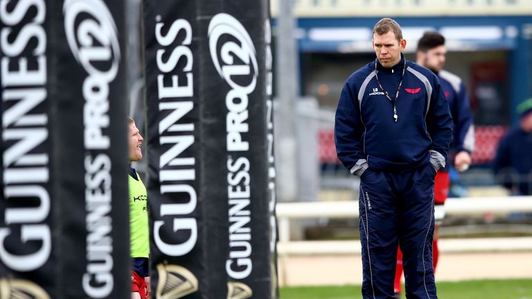 Guinness PRO12, The Sportsground, Galway Connacht vs Scarlets.Scarlets' set piece coach Ioan Cunningham.Mandatory Credit ..INPHO/James Crombie