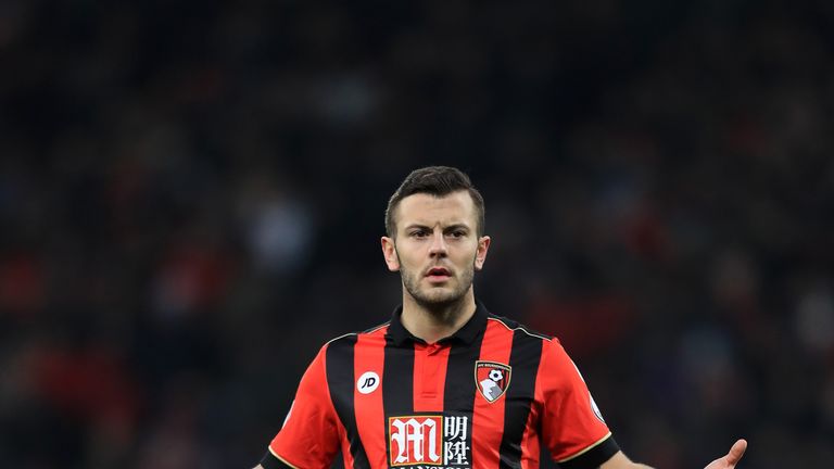 Jack Wilshere of Bournemouth in action during the Premier League match between AFC Bournemouth and Watford at Vitality 