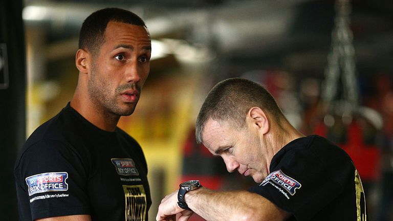 James DeGale with trainer Jim McDonnell.