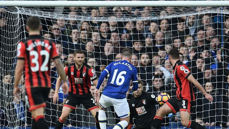 James McCarthy (C) doubles Everton's lead