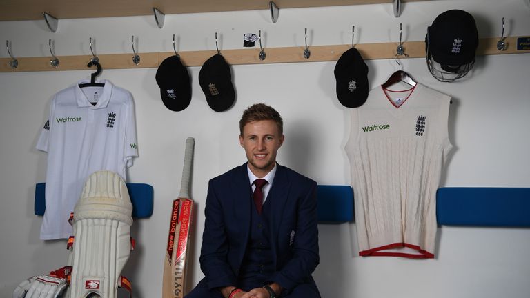 LEEDS, ENGLAND - FEBRUARY 15:  Joe Root of England poses for a portrait during a Joe Root Press Conference, at Headingley on February 15, 2017 in Leeds, En