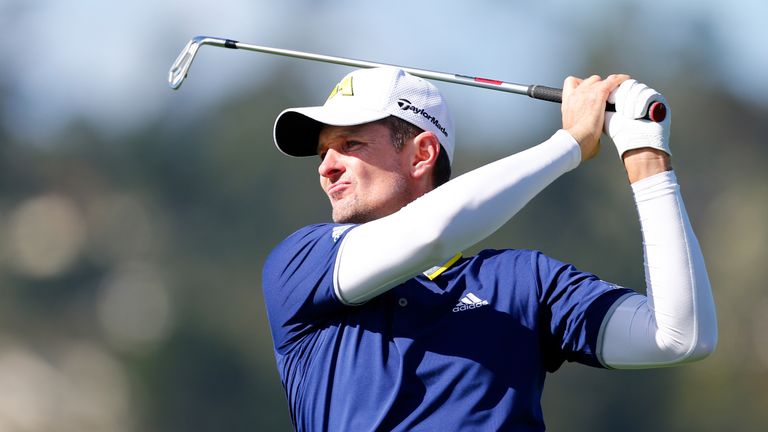 Justin Rose during Round Three of the AT&T Pebble Beach Pro-Am at Pebble Beach