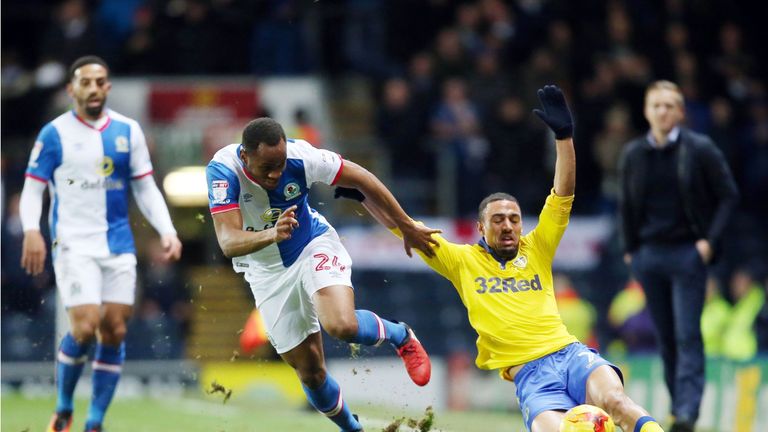 Ryan Nyambe and Kemar Roofe tangle