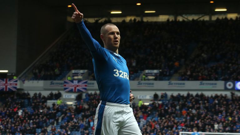 Rangers' Kenny Miller celebrates scoring his side's first goal of the game during the Scottish Cup, Fifth Round match at Ibrox, Glasgow.