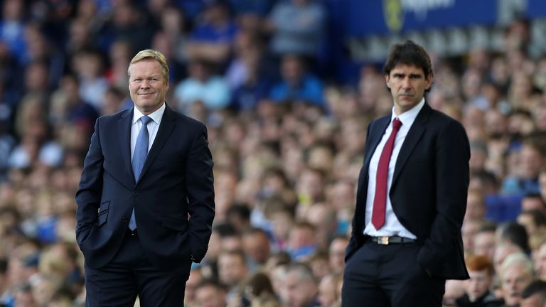 Ronald Koeman (left) says Aitor Karanka's Middlesbrough side are tough to bear