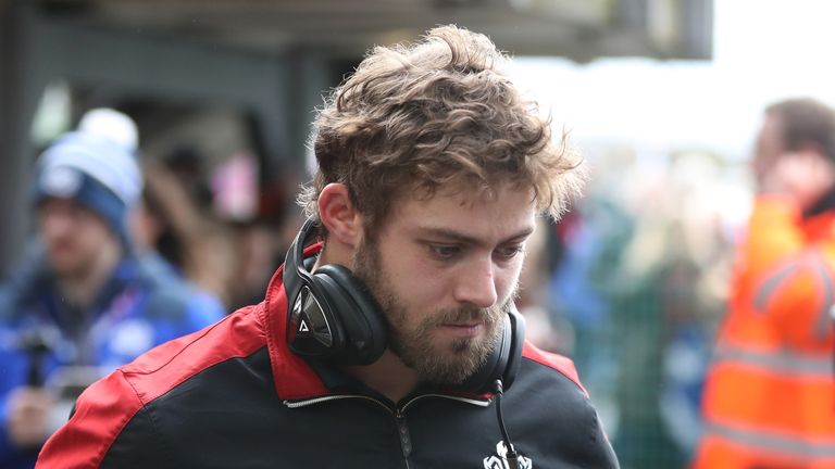 EDINBURGH, SCOTLAND - FEBRUARY 25:  Leigh Halfpenny of Wales arrives ahead of kickoff  during the RBS Six Nations match between Scotland and Wales at Murra