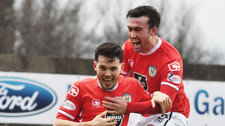 11/02/17 WILLIAM HILL SCOTTISH CUP FIFTH ROUND 
  EAST FIFE v ST MIRREN 
  BAYVIEW - METHIL 
  St Mirren's Lewis Morgan scores to put St Mirren back in the