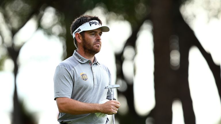 PERTH, AUSTRALIA - FEBRUARY 16:  Louis Oosthuizen of South Africa walks to the 13th green during round one of the ISPS HANDA World Super 6 at Lake Karrinyu