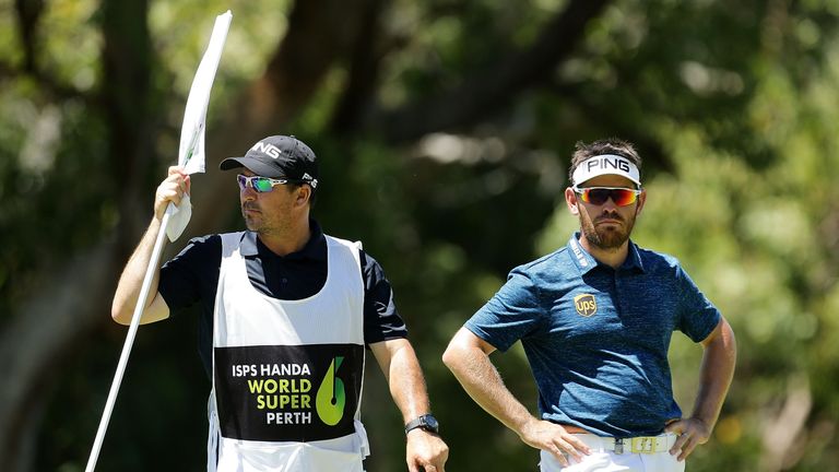 PERTH, AUSTRALIA - FEBRUARY 19:  Louis Oosthuizen of South Africa waits to play his shot on the sixth hole during round four of the ISPS HANDA World Super 