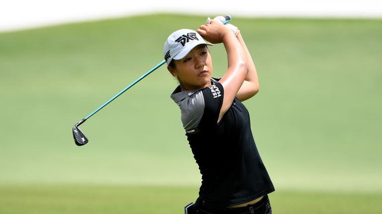 SINGAPORE - FEBRUARY 28:  Lydia Ko of New Zealand in action during a practice round prior to the HSBC Women's Champions on the Tanjong Course at Sentosa Go