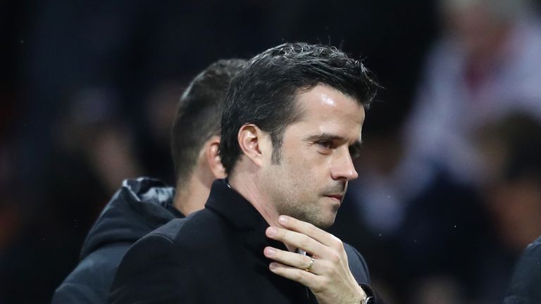 MANCHESTER, ENGLAND - FEBRUARY 01: Marco Silva, Manager of Hull City reacts during the Premier League match between Manchester United and Hull City at Old 